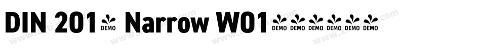 DIN 2014 Narrow W01字体转换